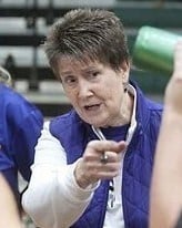 Donna Cheatham, providing direction in a timeout in 2017-18 season